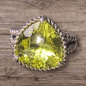 Ouro Verde Quartz & Sterling Silver Chunky Ring